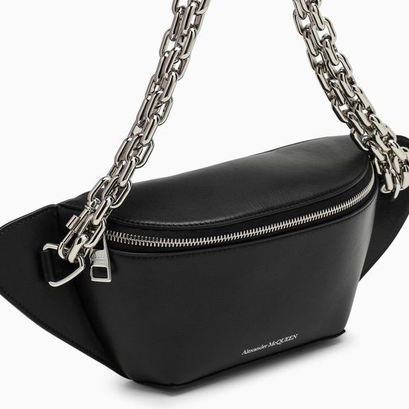 Alexander Mcqueen Black Leather Bumbag - Picture 6 of 6